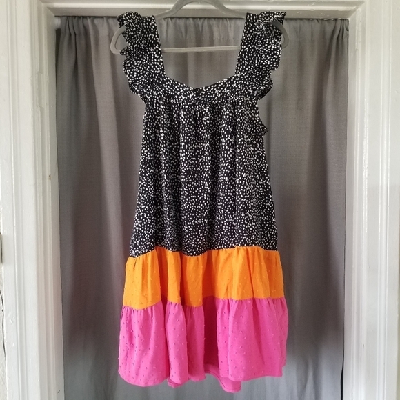Oddi | Color Block Flutter Dress - Picture 3 of 9